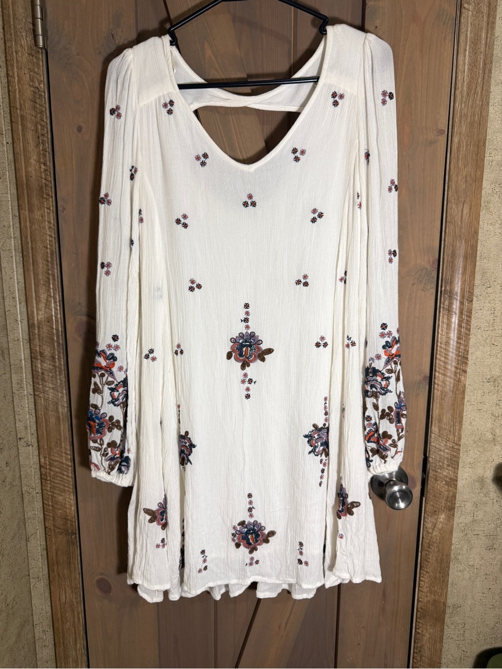 Free People Oxford Mini Embroidered Boho Dress